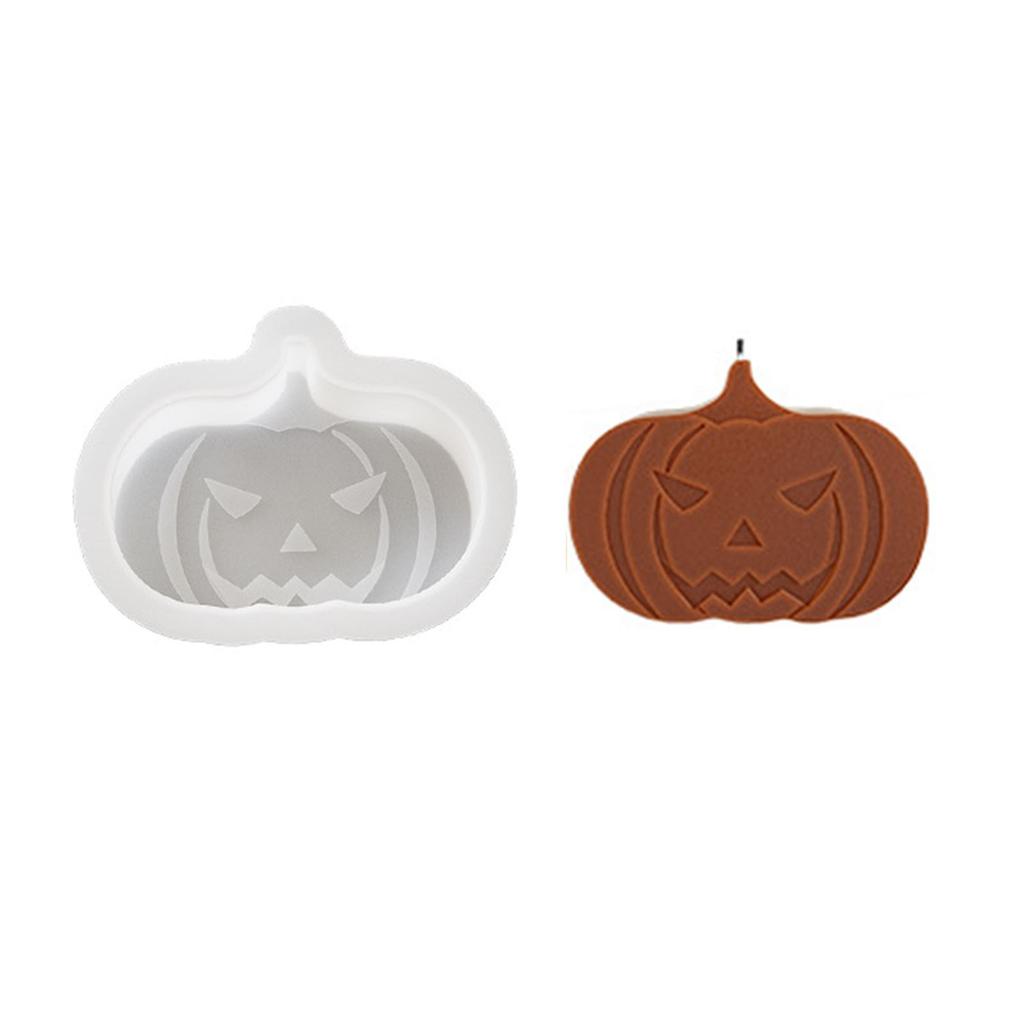 Halloween Themed Scented Plaster Candle Mold Set for DIY Crafting Home Decoration and Aromatherapy Projects with Multiple Designs