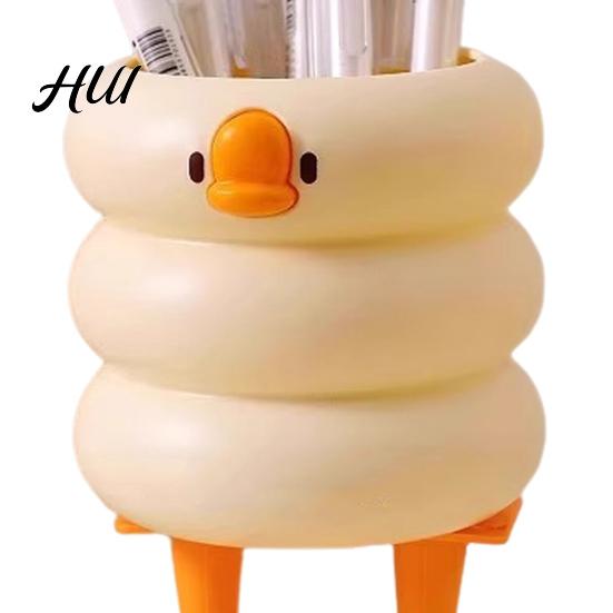 Unique Pen Stand Holder Cartoon Style Ice Cream Duck Shape Stationery Storage Organizer Large Capacity Office School Supplies