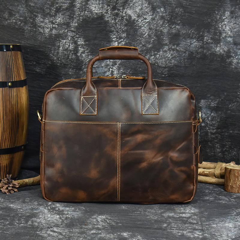 15.6“ Men Briefcase Bag Men's Bag Genuine Leather Briefcases Man Business Laptop Computer Handbags For Men Working Tote Bag