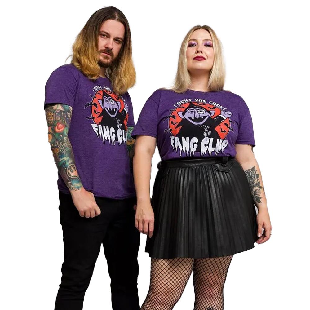 Sesame Street Unisex Adult Fang Club Count von Count T-Shirt