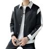 Men's 2023 Spring Korean Casual Color-Block Lapel Jacket – Trendy & Handsome Design