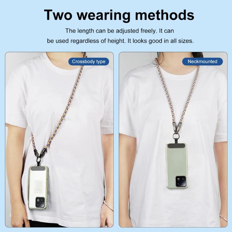 Portable Mobile Phone Lanyard PD240W Charging Cable, 2 in 1 USB Type C Data Cord Quick Charging Cable for Travel