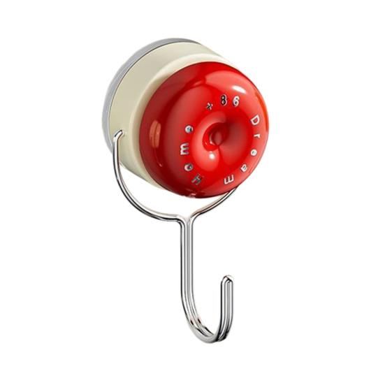 

Suction Cup Wall Hook Reusable No Drill Hook with 180-degree Rotating Hook Design for Bathroom Kitchen