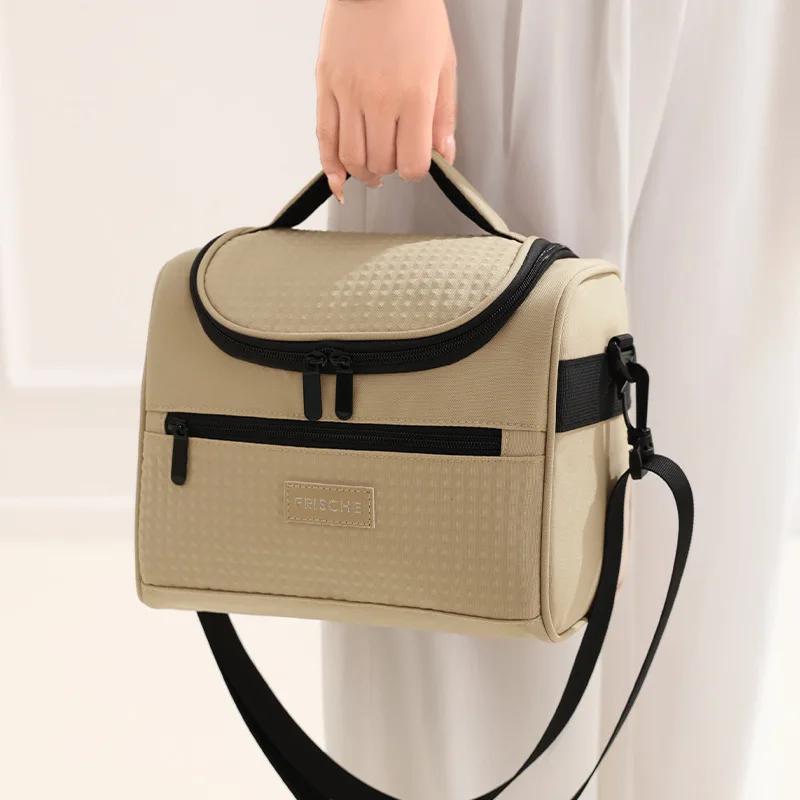 Large Capacity Lunch Box Bag, Picnic Handbag, Refrigerated Lunch Bag, Portable Outdoor Insulated Bag