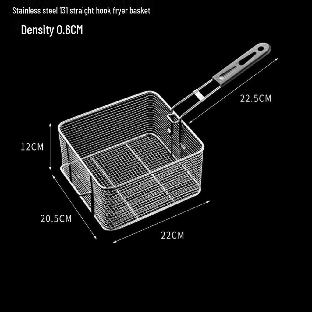 304 Stainless Steel Frying Basket for Electric Fryer - Oil Control, Thickened Design for Frying Skewers and French Fries