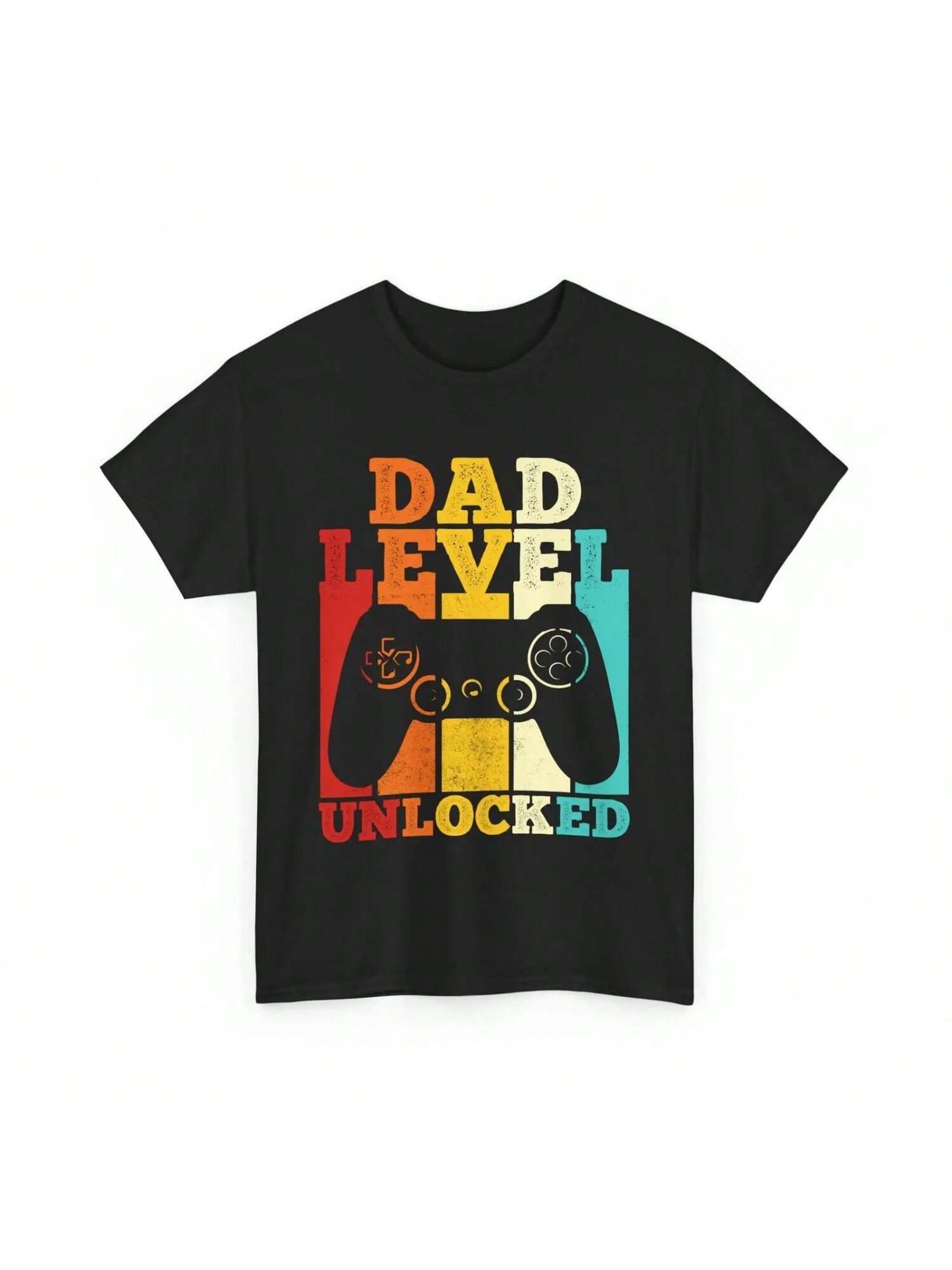 Dad Level Unlocked T Shirt Pregnancy Announce unisext unisex Gamer S разноцветный