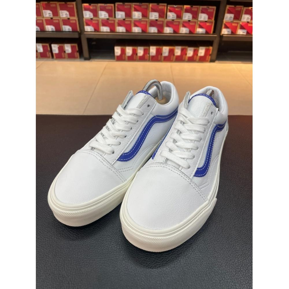

Vans Унисекс Old School Кроссовки Old Skool Кожаные Белые Синие Vn0007ntz5d white/220