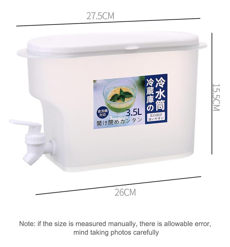 Cold Kettle With Faucet Food Grade Cold Kettle Ice Water Cold Bucket Summer Fruit Teapot Lemonade Bottle Home Kitchen Drinkware