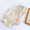 New Arrivals Open Run Women Cotton Gauze Pattern Pajama Pants