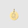 CARLIDANA Classique Minimaliste Alphabet 26 Breloques Lettres en Cristal Collier Pendentif Rond Lettre Acier Inoxydable Collier DIY