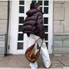 Kapuzen-Daunenjacke Damen Winter 2025 Neue Mode Grau Brotjacke Lässige Kurze Steppjacke