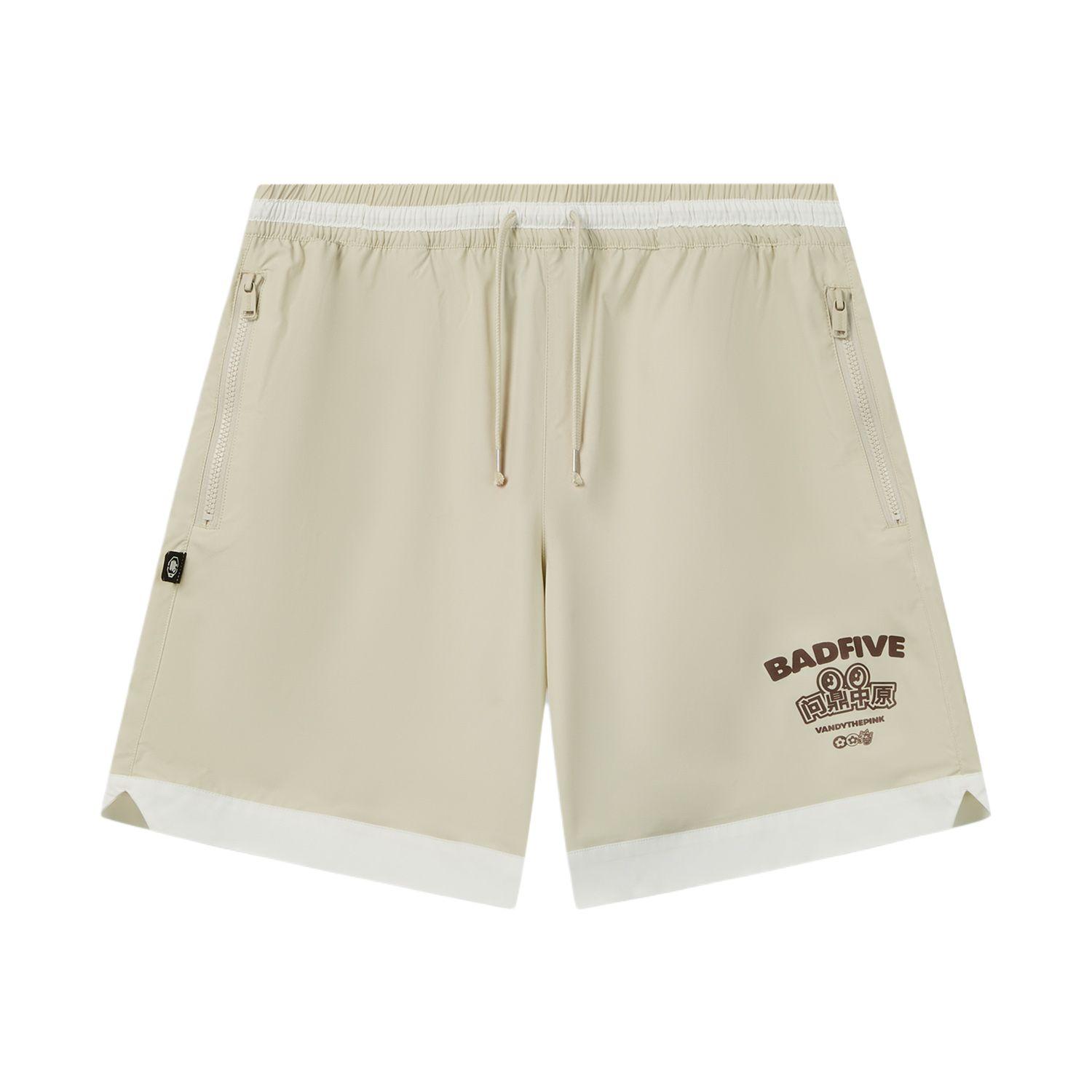 Li-Ning Color Block Simple Versatile Soft Five-Point Sports Shorts Men shorts AKSW567-2 S