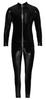 Black Level - Men's Black Long Jumpsuit With Zipper Size S