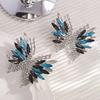 Blue Black Gradient Butterfly Brooch With Full Diamond Craftsmanship Three-dimensional Design Light Luxury Style Coat Accessory