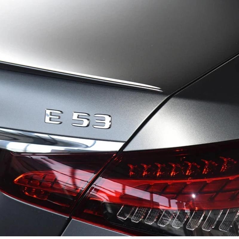 3D ABS Schwarz Chrom Buchstaben Autoaufkleber Heckklappenemblem Plakette Für E-Klasse W213 W212 E43 E53 E63 Logo Zubehör