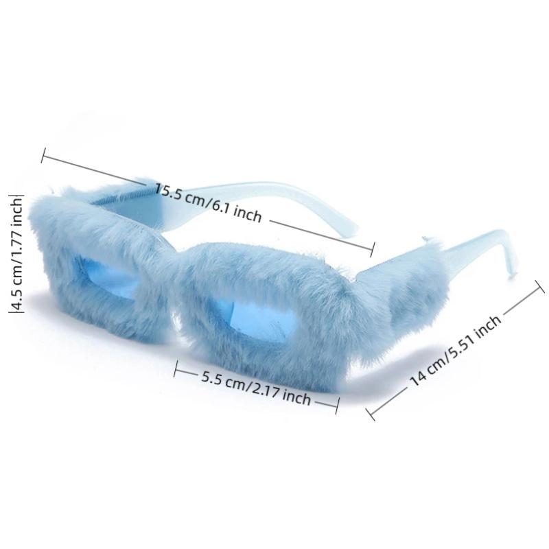 Soft Plush Sunglasses Women For Men Trend Fur Velvet Sun Glasses Female Personality Party Glasses  Accessories