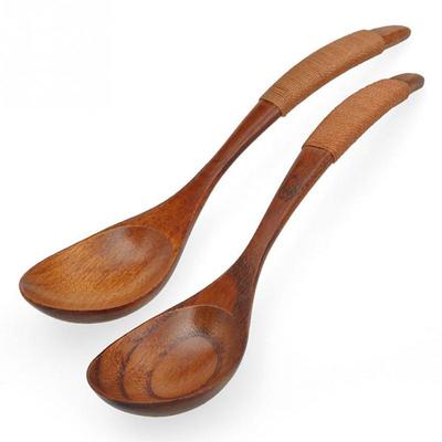 Coffee Dessert Tableware Wood Black Walnut Hand-made Wooden Spoon Cooking Utensil Kitchen Tool Soup Spoon