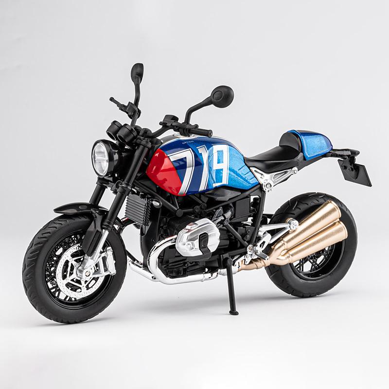1/12 BMW R Nine T Scrambler Alloy Die Cast Motorcycle Model Toy Vehicle Collection Sound and Light Off Road Autocycle Toys Car