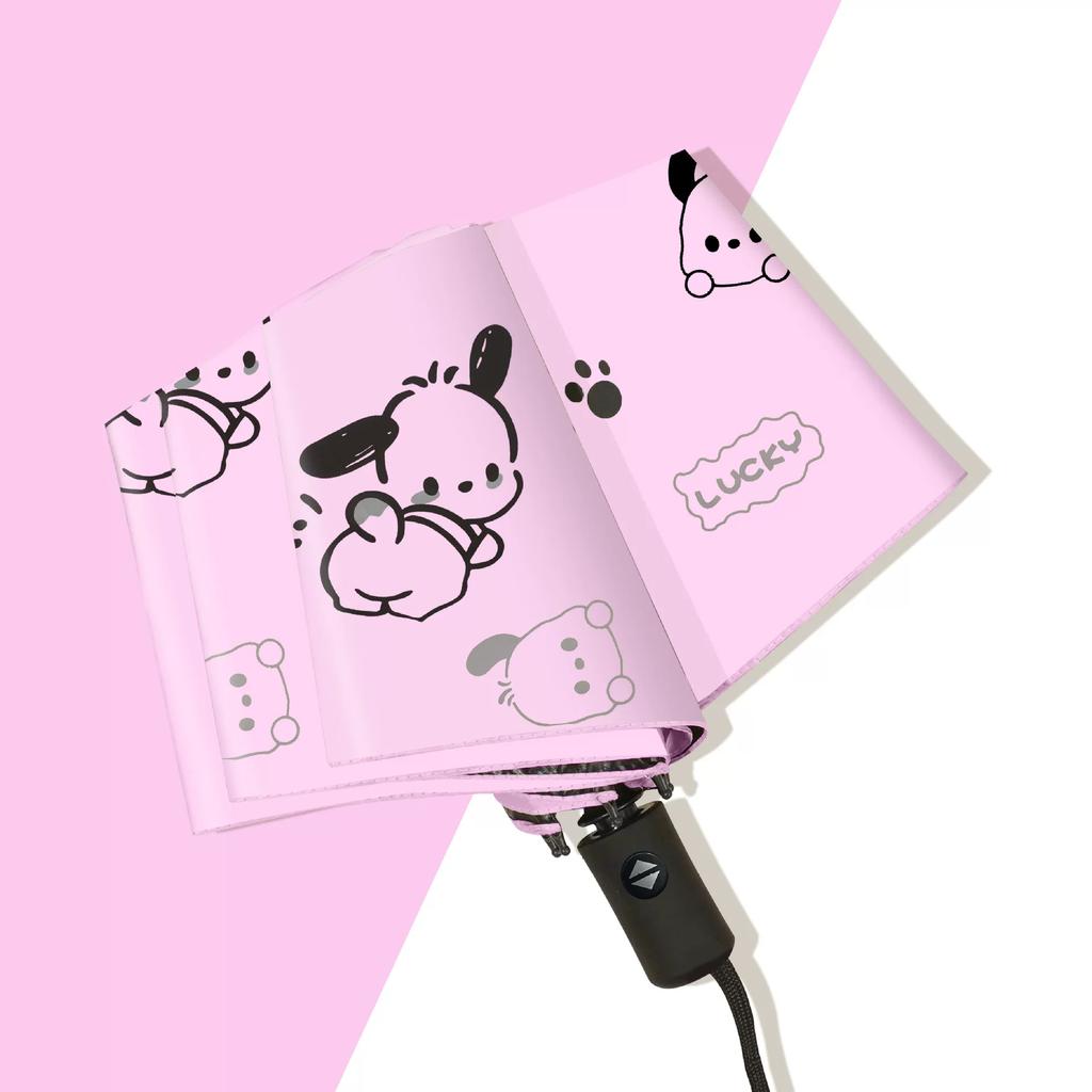 Student Safety Anti-Rebound Children's Umbrella for Girls, Dual-Use for Sun and Rain, Foldable Automatic Umbrella for School Use