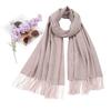 Women S Solid Color Thick Warm Faux Cashmere Scarf For Autumn Winter