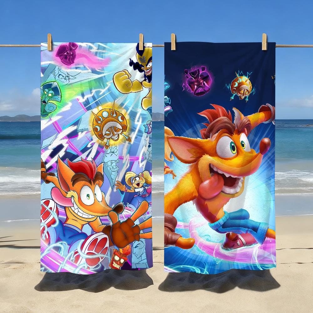 Game C-CrashS B-bandicoot-S Towel Sports Quick Dry Travel Camping Gear Sandproof Soft Light Large Beach Towel
