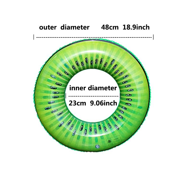 1 st frukt kiwi frukt tryckt uppblåsbar badring barn vuxen strand vattenlek leksak utrustning