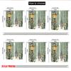 2pcs 2D flat printing Fashionable Christmas Curtains Christmas Snowy Church Street Lamp Digital Printed Polyester Drapes Festive