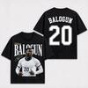 Folarin Balogun America No20 Football Tshirt Unisex Unisex Summer 100 Cotton Clothing Oversize Short Sleeved Top Streetwear Unisex