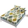 Three-Piece Mattress Set Fallen Leaves Autumn Bedspread Pillowcase Mattress Protective Cover