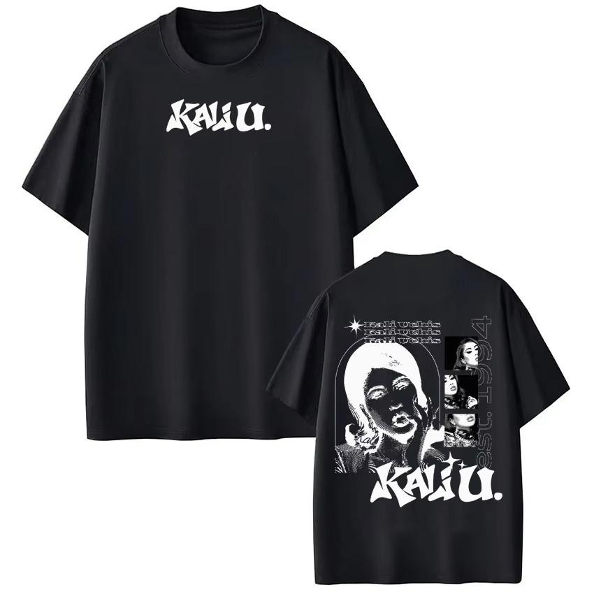 KALI UCHIS Sincerely Tour 2026 Print T-shirt Men Women VintageT-shirts Casual Short-sleeved pure Cotton Harajuku T-Shirts Tops