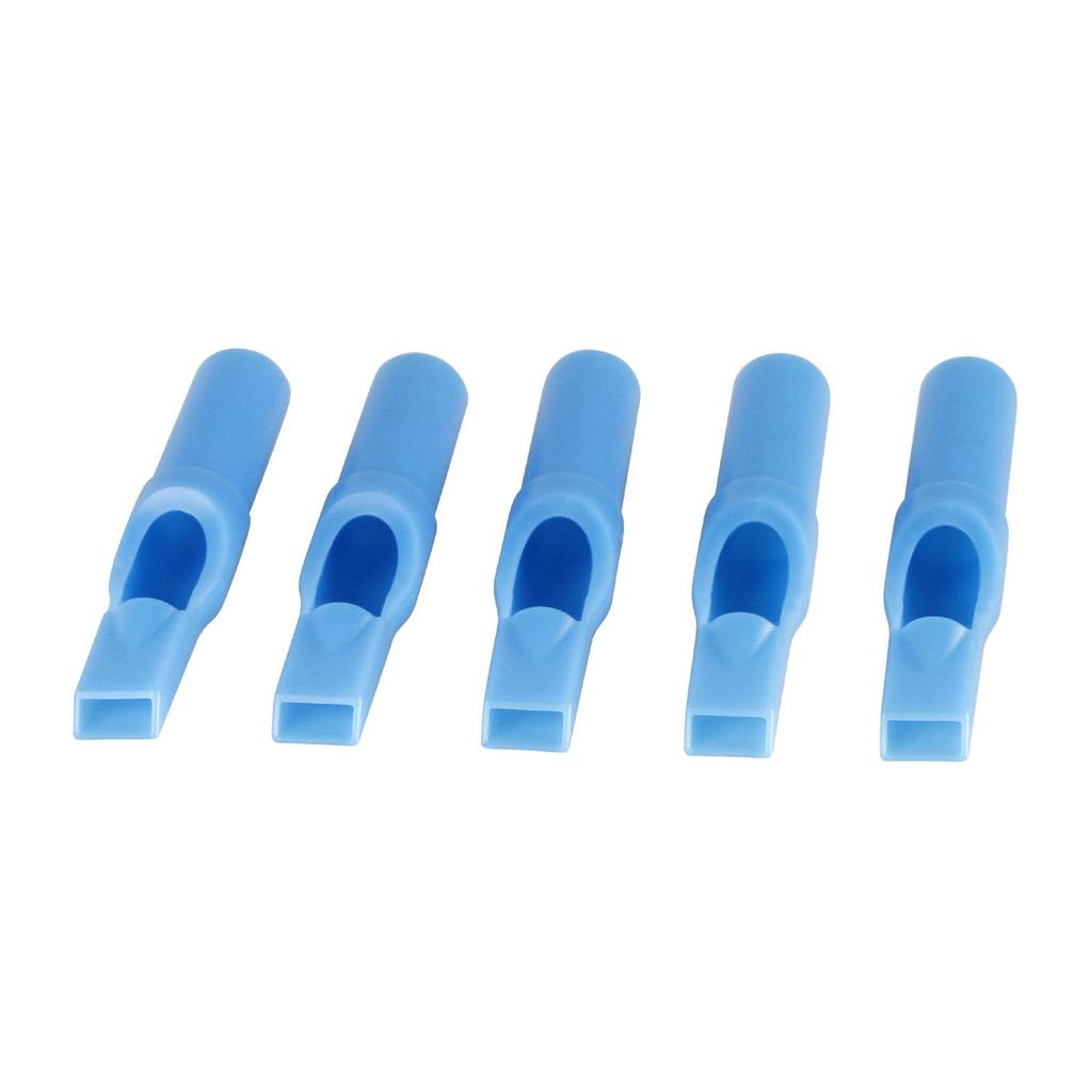 50 Disposable Blue Tattoo Needle Tips – RT DT FT Caps