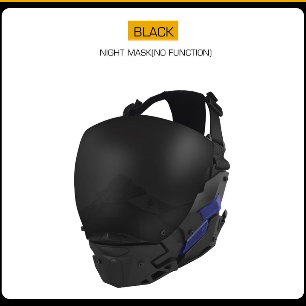 Dark Knight Cosplay Mask Multi-Purpose Outdoor Protection Mask Adjustable Breathable Punk Cyber Mask Outdoor Hunting Accessories