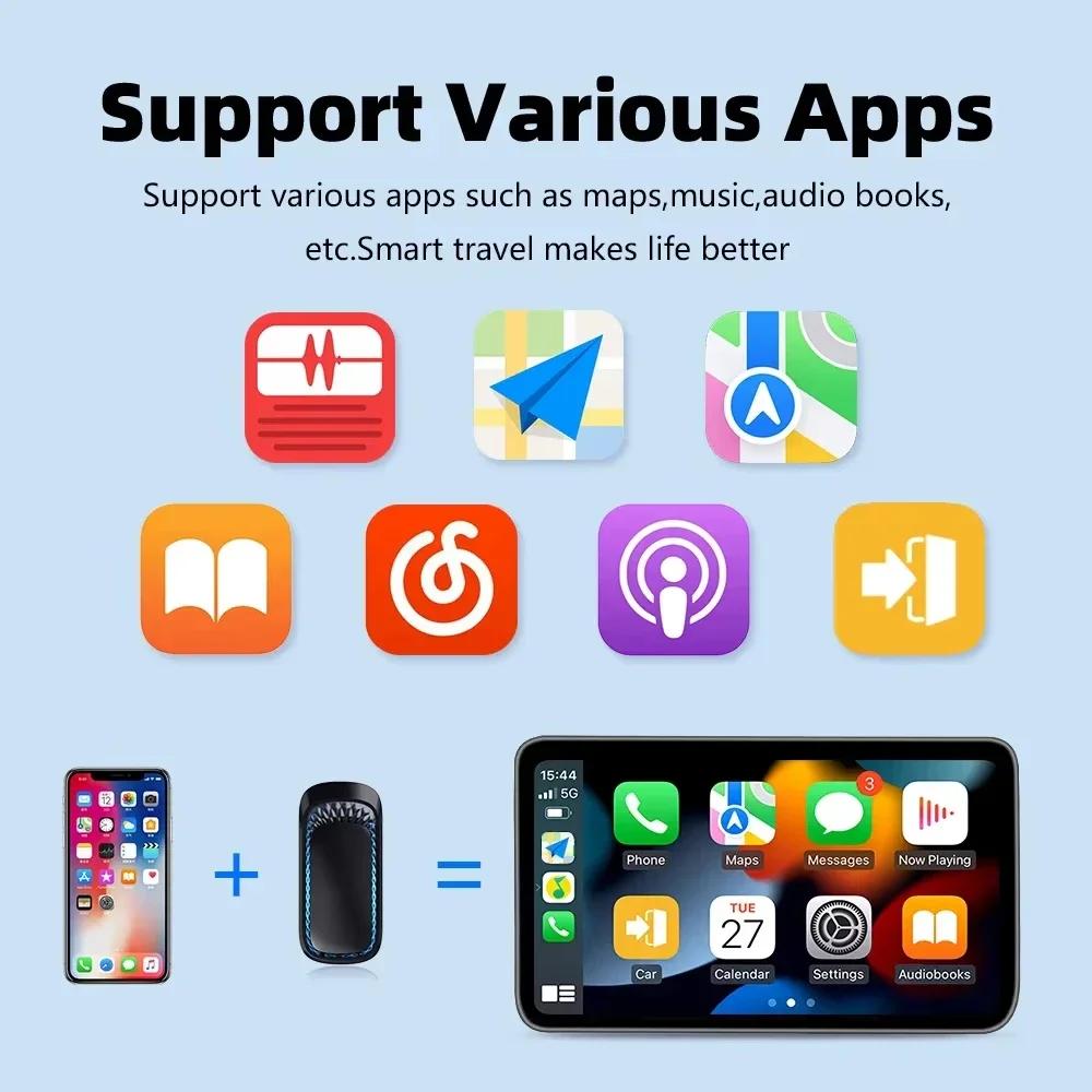NEW Wired to Wireless CarPlay&Android Auto Adapter for OEM Plug and Play 2in1 Smart Box Support Netflix For Mazda Toyota Volvo