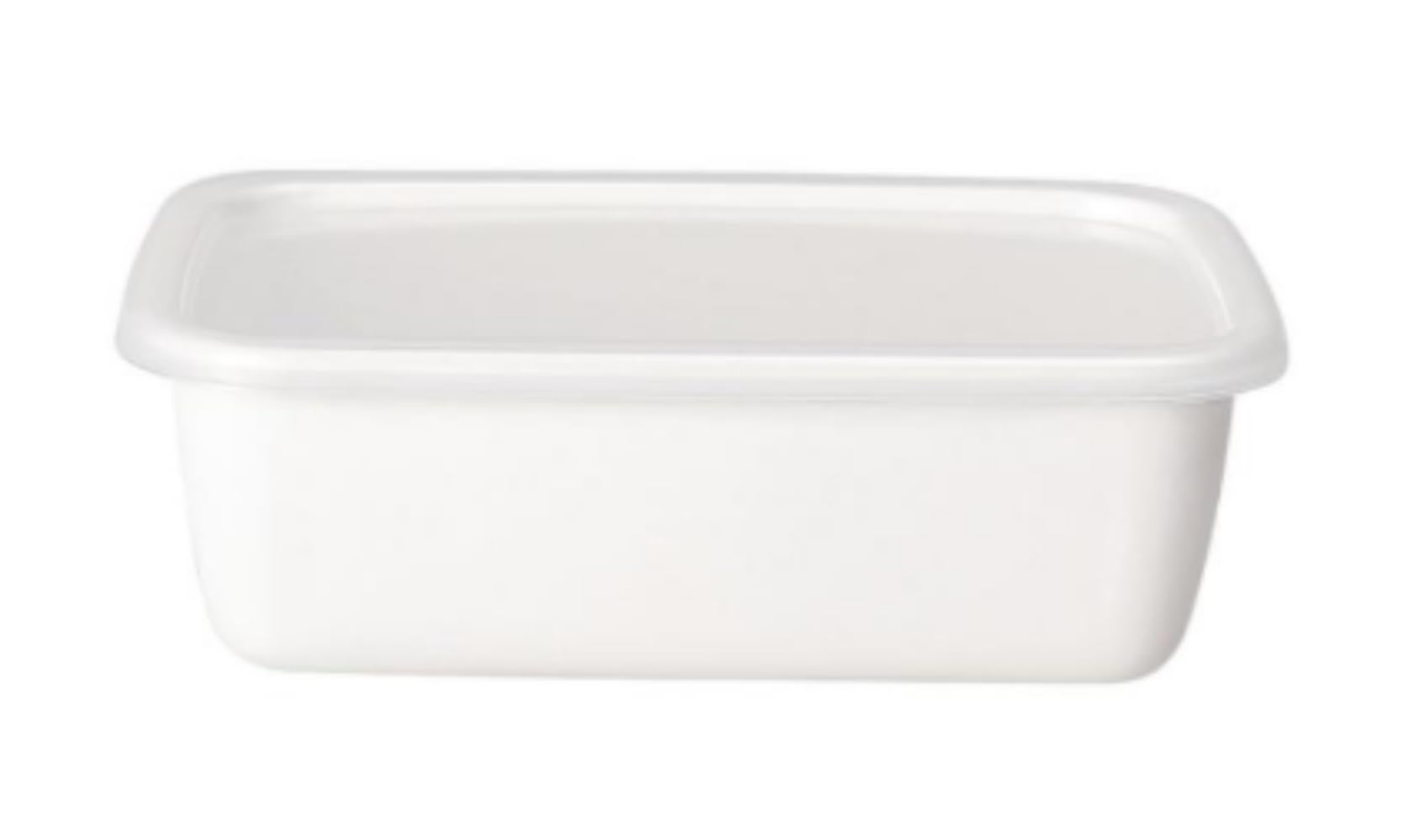

World Create Noda Horo Rectangle White Deep Medium Dish with Seal Lid 65304