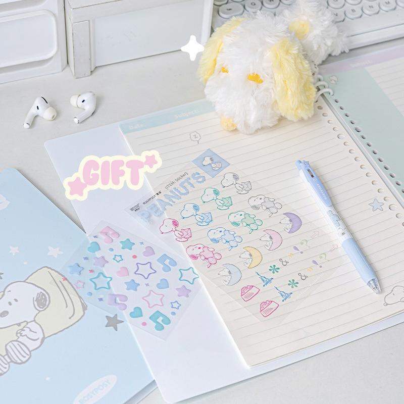 RosyPosy soft set, Snoopy joint loose-leaf book, student A5/B5 horizontal line workbook notebook