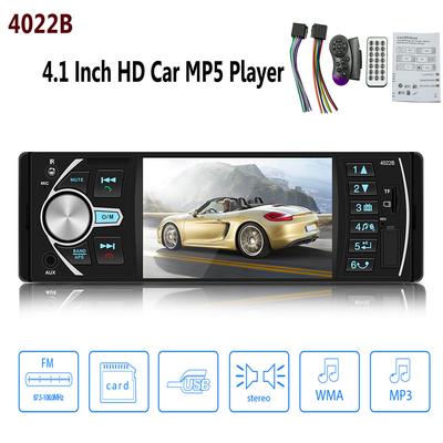 4022B Prehrávač MP5 Bluetooth do auta Ovládanie na volante 1Din 4,1-palcová obrazovka Auto Stereo Audio In Dash Head Unit Príslušenstvo do auta
