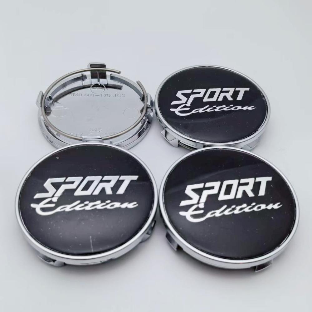 4pcs Sport Edition Logo Emblem 61MM (I.D 56MM ) Car Wheel Center Caps Accessories for 106a Wheels Hub Rim Hubcaps Cover Replacea106