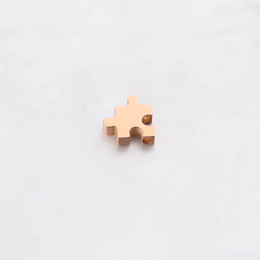 Semitree 5 Stück 10mm Edelstahl Puzzlespiel Perlen für DIY Schmuckherstellung Abstandshalter Perlen Halskette Zubehör Armband Verschlüsse