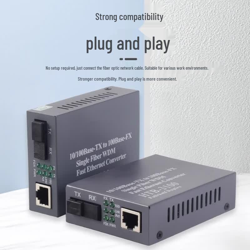 Fiber Optic Media Converter SC Port 3KM Pair
