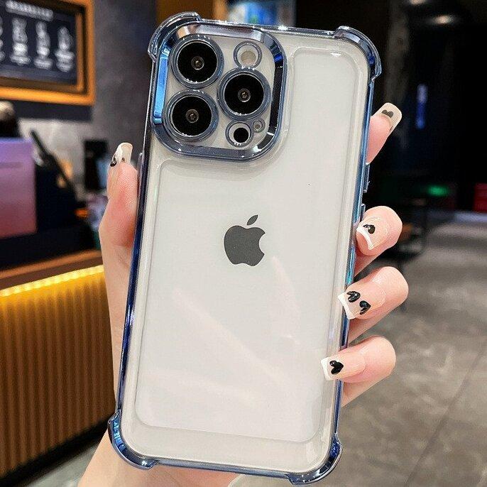 Applicable to iphone11promax airbag mobile phone case to map anti-drop electroplating 11 advanced sense 11pro transparent