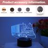 Touch seven color gradient truck 3D night light, creative desktop and bedroom atmosphere light, room decoration light