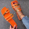 Large size sandals drag women's summer wear new girls flat bottom out fashion word drag
