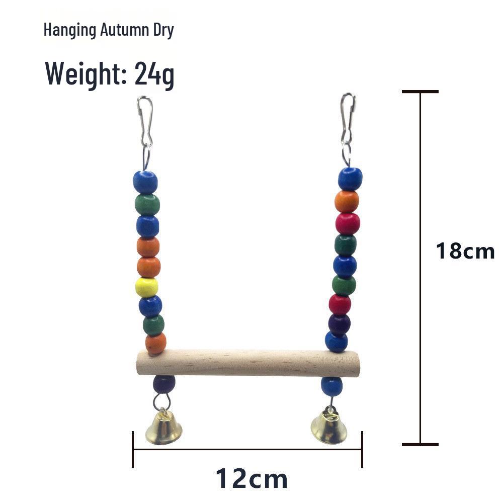 Colorful Bird Toys: Swing, Ladder, and Perch Set for Bird Cages