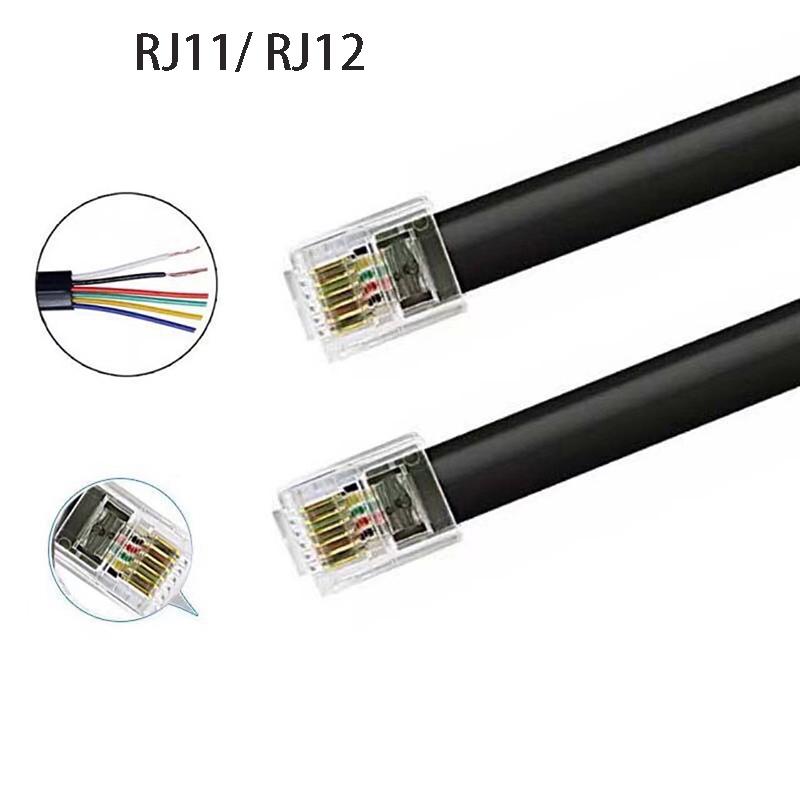 6P6C Telefonkabel Reines Kupfer 6-adrig 6P6C RJ11 RJ12 für Telefon Audio Signalleitung Automobil Verstärker Kabel Verlängerungskabel
