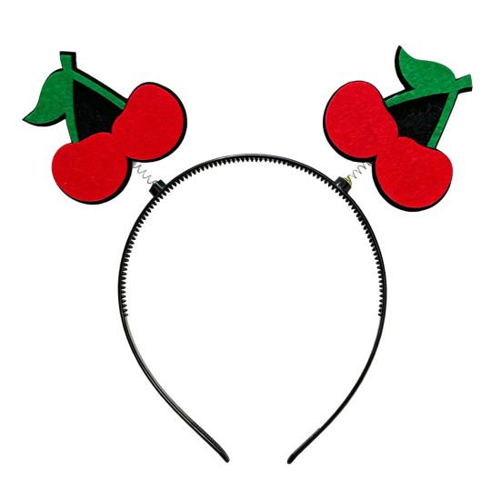 Kid Headband Spring Design Fruit-Decorated Headband Anti-Slip Tooth Design Stable Fit Hair Hoop Children Day Performance Hair Accessory