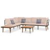 316641 vidaXL Garden Lounge Set 4 Pcs with Cushions Solid Acacia Wood