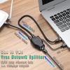 Network Splitter Ethernet Splitter for 2 PC Laptop Network RJ45 Splitter 1 In 2 Out 100M 1000M Gigabite Ethernet Splitter