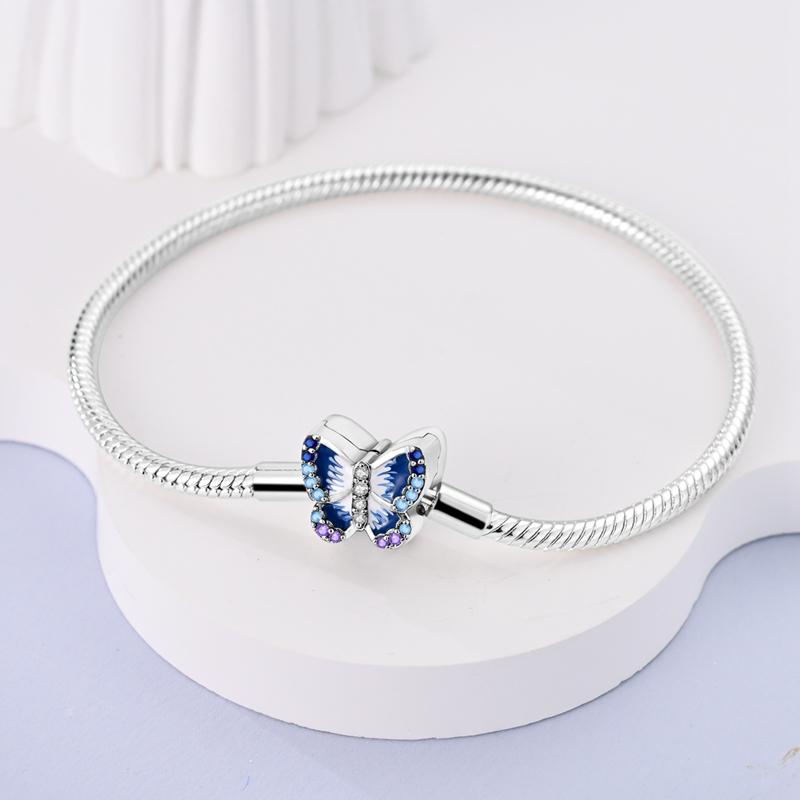 Bracelets copper Authentic 1720CM Compatible With Do It Yourself Charm Bead Charms Star Shape Moon Sun Four Leaf Shamrock Green Zircon Bracelets Jewe