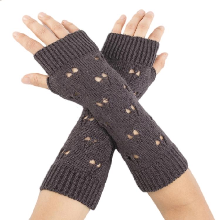 Winter Hand Gloves Soft Warm Gloves Arm Crochet Hollow Out Fingerless Gloves