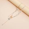 Alloy Crafted Crystals Flower Pendant Necklace with Adjustable Chain for Comfortable and Sophisticated Styles